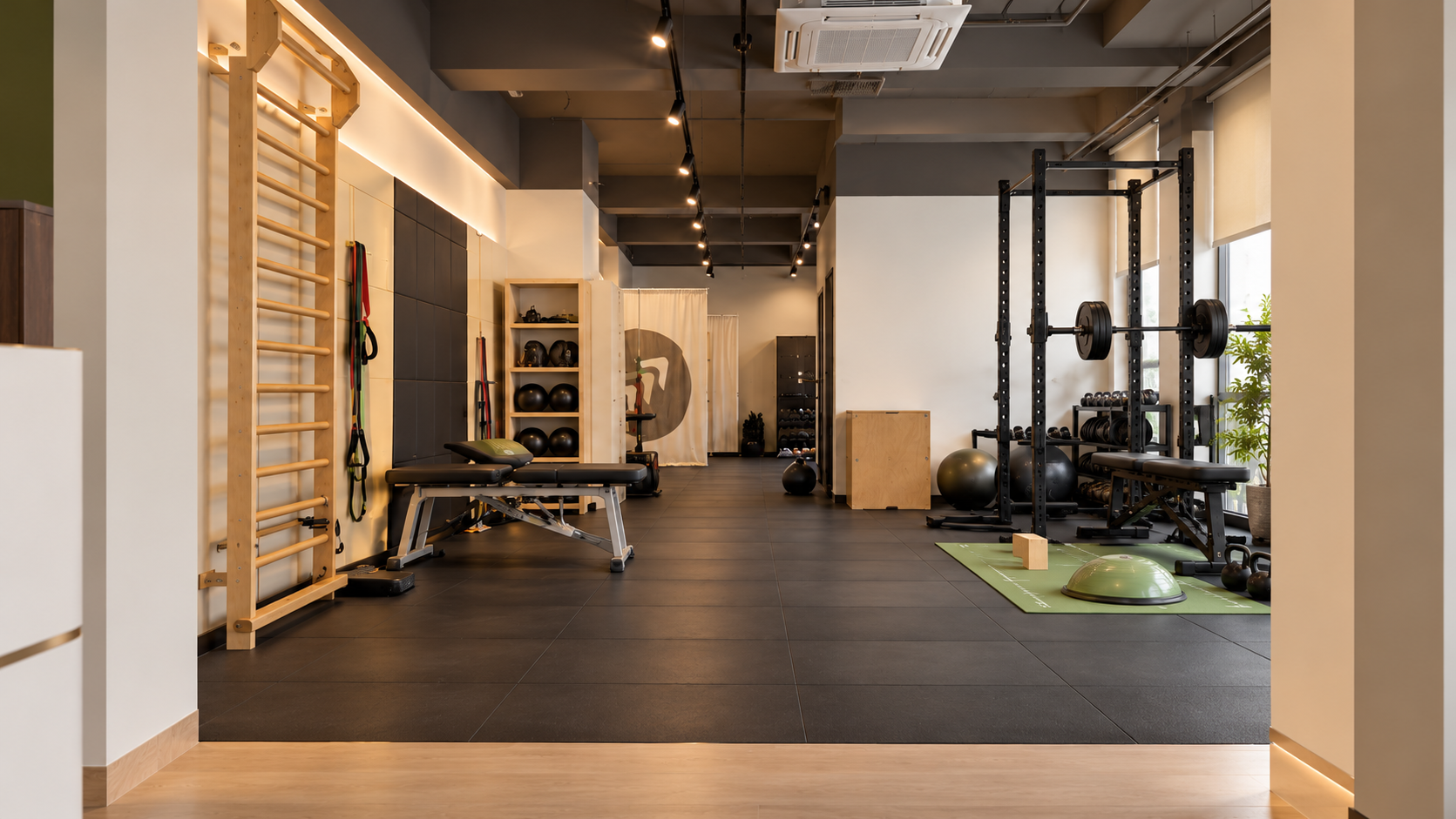 The bright, modern reception at Phynix Physio & Performance